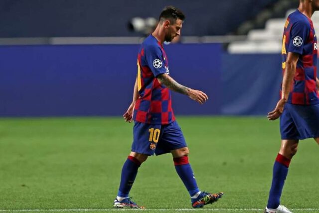 Dejected Messi